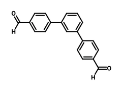 Chemical structure of 1,1'3',1''-Terphenyl-4,4''-dicarbaldehyde