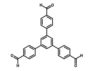 Chemical structure of 1,3,5-Tris(4-formylphenyl)benzene