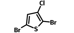 Chemical structure of 2,5-Dibromo-3-chlorothiophene, CAS 32431-91-7