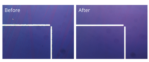 2D material FET test chip cleaning