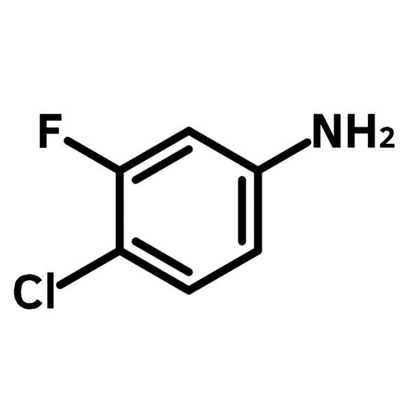 4-Chloro-3-fluoroaniline chemical structure, CAS 367-22-6.
