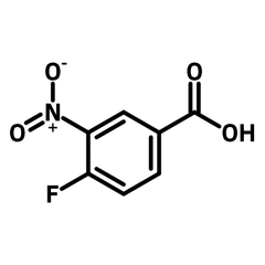 4-Fluoro-3-nitrobenzoic acid chemical structure, CAS 453-71-4