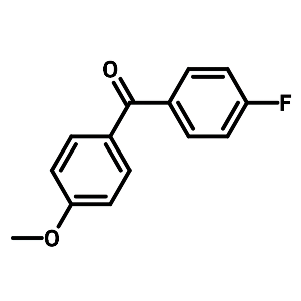 4-Fluoro-4′-methoxybenzophenone chemical structure, CAS 345-89-1.
