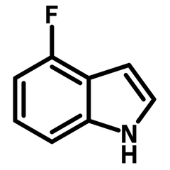 4-Fluoroindole chemical structure, CAS 387-43-9