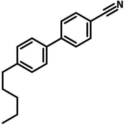 4-Cyano-4'-pentylbiphenyl chemical structure, CAS 40817-08-1