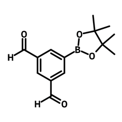 5-(4,4,5,5-Tetramethyl-1,3,2-dioxaborolan-2-yl)isophthalaldehyde chemical structure, CAS 945865-80-5.