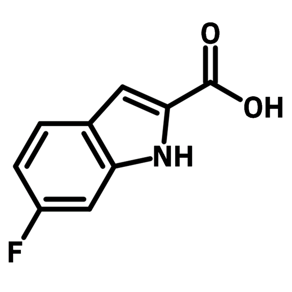 6-Fluoroindole-2-carboxylic acid chemical structure, CAS 3093-97-8