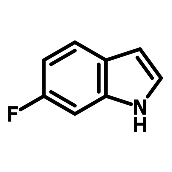 6-Fluoroindole chemical structure, CAS 399-51-9