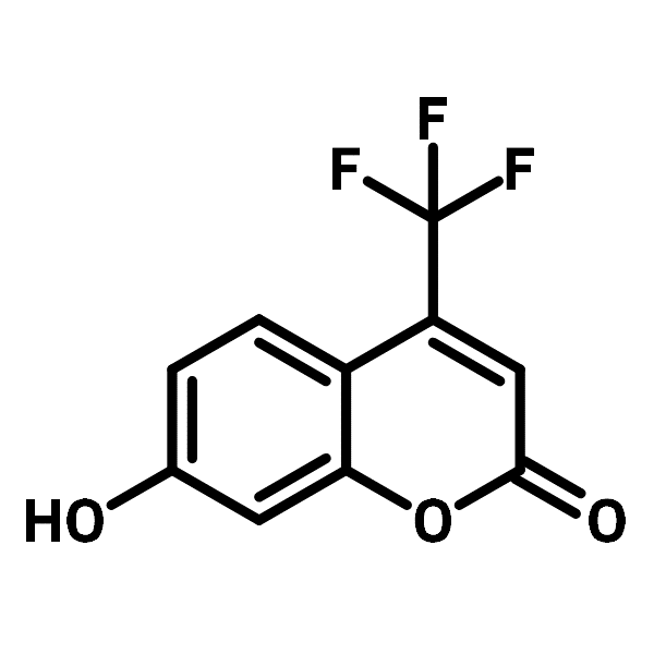 7-Hydroxy-4-(trifluoromethyl)coumarin chemical structure, CAS 575-03-1