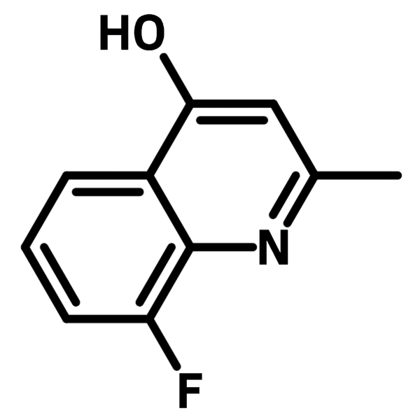 8-Fluoro-4-hydroxy-2-methylquinoline chemical structure, CAS 5288-22-2