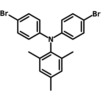 N,N-Bis(4-bromophenyl)-2,4,6-trimethylaniline chemical structure, CAS# 663943-27-9