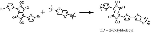 dppt-co-tt synthesis with 2,5-bis(trimethylstannyl)thieno[3,2-b]thiophene and 3,6-bis(5-bromothiophen-2-yl)-2,5-bis(2-octyldodecyl)pyrrolo[3,4-c]pyrrole-1,4(2H,5H)-dione