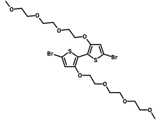 5,5'-Dibromo-3,3'-bis(2-(2-(2-methoxyethoxy)ethoxy)ethoxy)-2,2'-bithiophene chemical structure