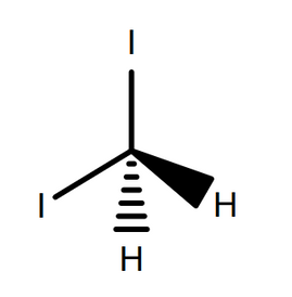 The structure of diiodomethane, used to calculate surface energy