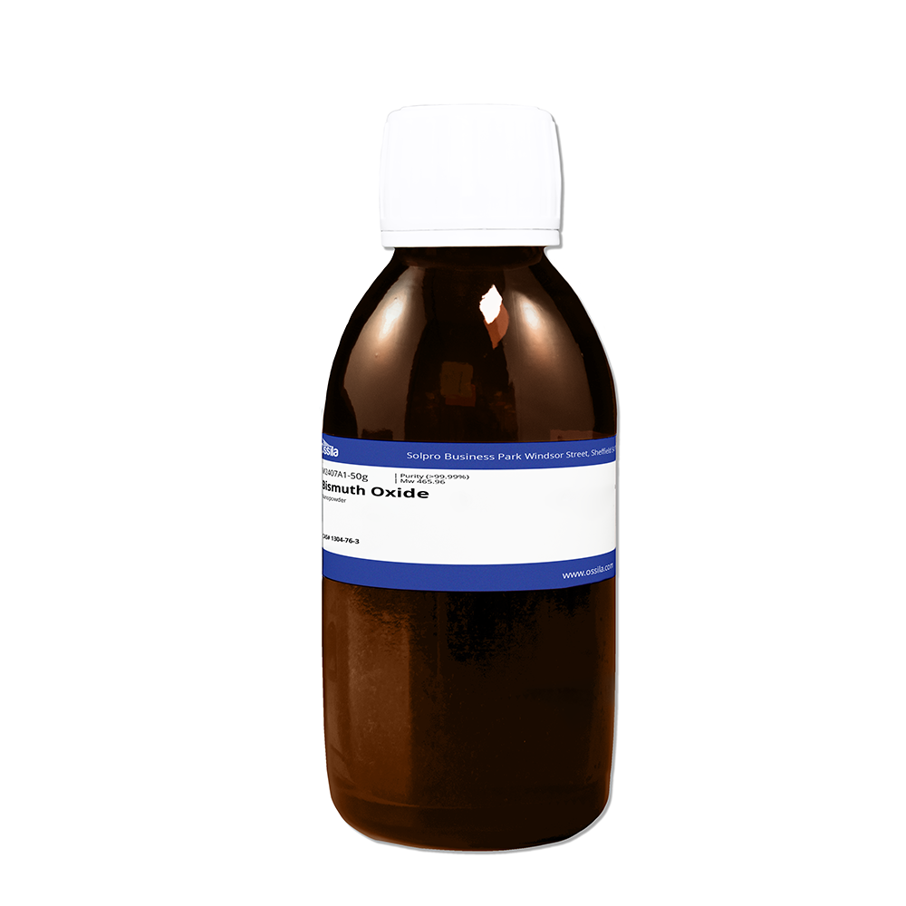 Bi2O3 | Bismuth (III) Oxide | CAS Number 1304-76-3 | Ossila