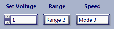 SMU Controls: Set Voltage, Range, Speed