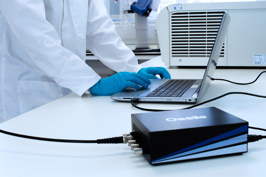 Source Measure Unit and laptop