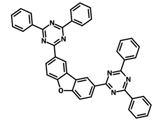 Chemical structure of DBF-TRZ