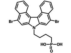 dcb-bpa - (4-(5,9-dibromo-7H-dibenzo[c,g]carbazol-7-yl)butyl)phosphonic acid chemical structure