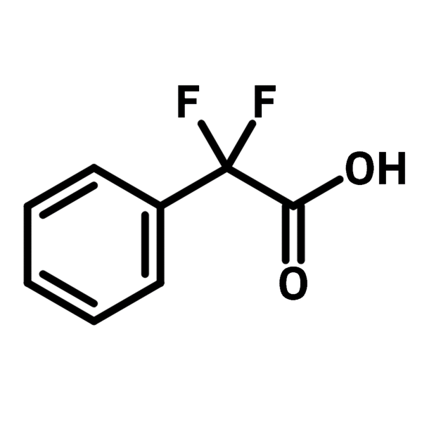 α,α-Difluorophenylacetic acid chemical structure, CAS 360-03-2.