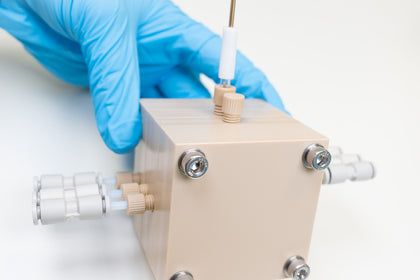 Front view of Dual Channel GDE Flow Cell