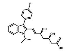 Chemical structure of Fluvastatin