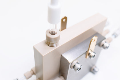Close up of electrode inlet