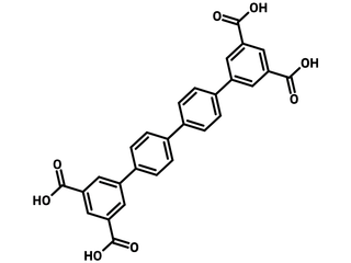 Chemical structure of 1,1':4',1'':4'',1'''-Quarterphenyl-3,3''',5,5'''-tetracarboxylic acid