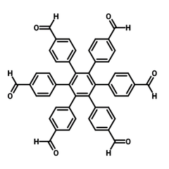 Hexa(4-formylphenyl)benzene chemical structure, CAS 1862220-96-9.