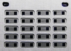 Details of high density OFET mask and support