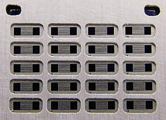 Details of high density OFET mask and support