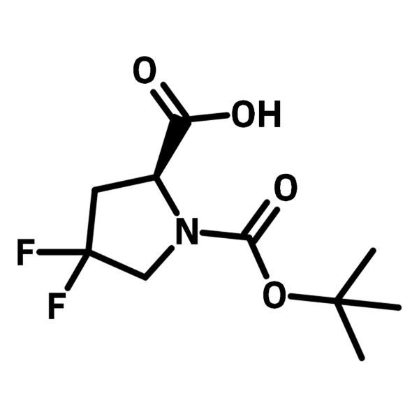 N-Boc-4,4-difluoro-L-proline chemical structure, CAS 203866-15-3.