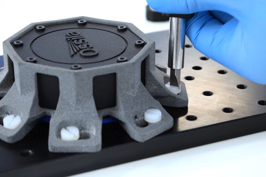 Ossila Optical Spectrometer bolted to an optical breadboard plate