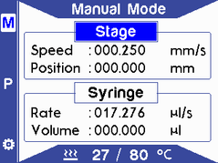 Enter manual mode for stage