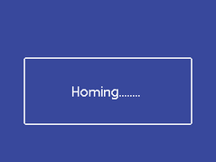 Message showing 'homing...'