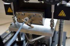 Slot-die head preloaded with solution.