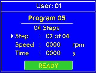 Increase the number of steps to set speed and times