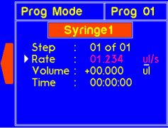 Program mode - edit the dispense rate