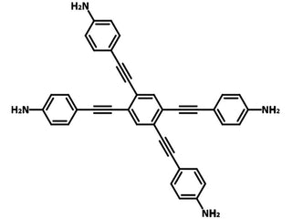 Chemical structure of 1,2,4,5-Tetra((4-aminophenyl)ethynyl)benzene