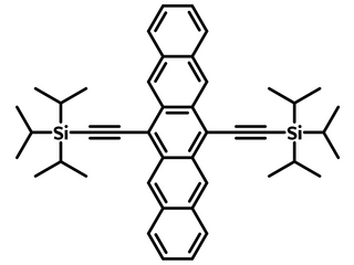 Chemical structure of TIPS-pentacene