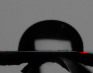 Uneven surface beneath a droplet