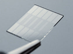Glass side of subsrate