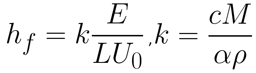 Capillary Regime Equation