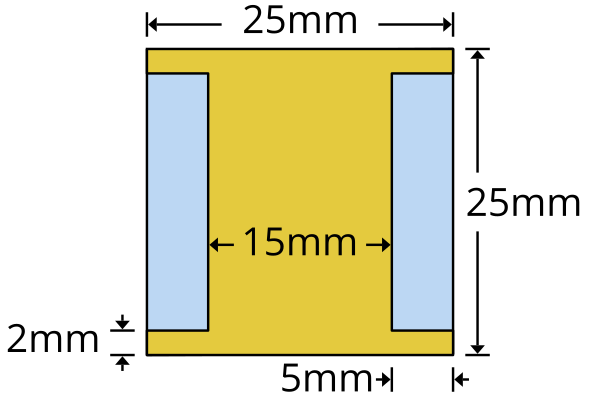 ITO 25 x 25 substrate schematic