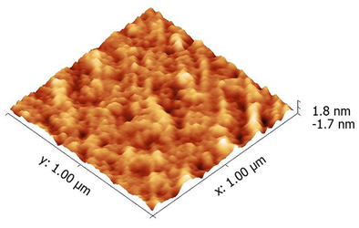 AFM of glass surface of ITO substrates